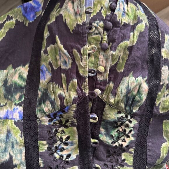 LoveShackFancy Nayeem Bustier Top Deep Blue Size 4 - Picture 2 of 5